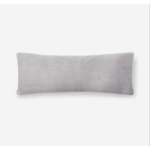 The Company Store Plush Gray Smoke Decorative Throw Pillow Sham Cover 14"x40"